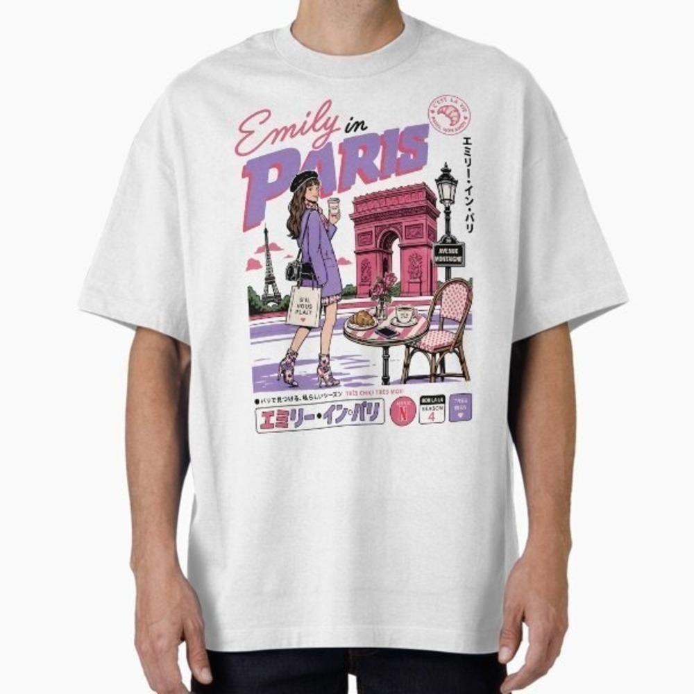 Emily In Paris Fashion Girl Cartoon Tee s